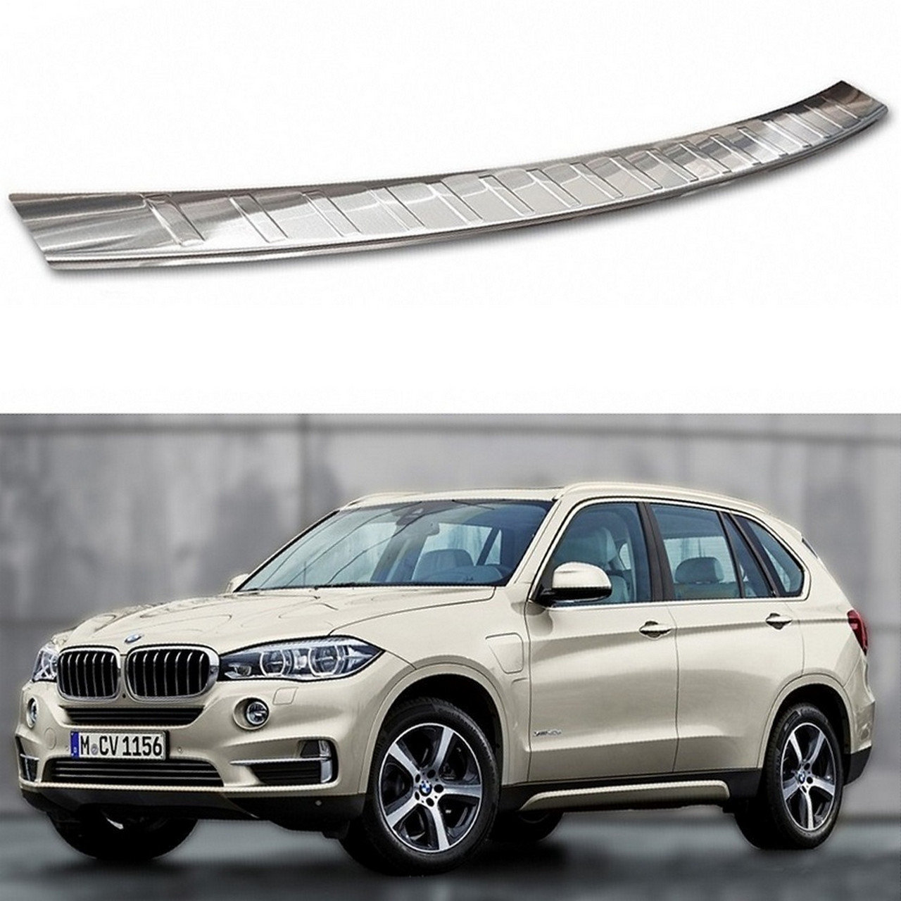 Захисна накладка на задній бампер для BMW X5 F15 2013 - 2018 /нерж.сталь/