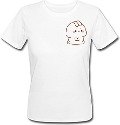 Жіноча футболка Sad white bunny (біла)