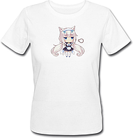 Женская футболка Vanilla Minaduki "Nekopara" chibi (белая)