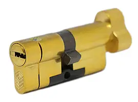 Циліндровий механізм Hard Lock K-серія ключ/ тумблер 60 мм 30х30Т золото