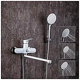 Змішувач для ванни Frap F2249, білий/хром, фото 2