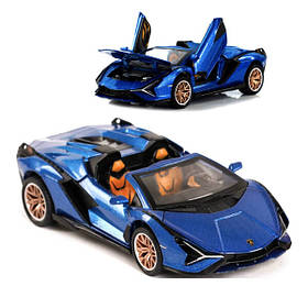 Машинка Lamborghini Sian іграшка моделька металева колекційна 15 см Синій (59591)
