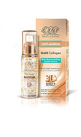 Омолоджувальна колагенова сироватка для шкіри обличчя Eva Gold (єва голд) зволожувальна Collagen, 30 мл
