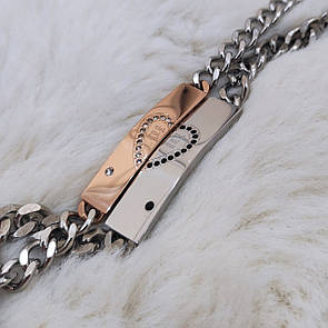 Парні браслети для закоханих з нержавіючої медичної сталі