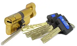 Циліндровий механізм Hard Lock K-серія ключ/ тумблер 70 мм 30х40T золото