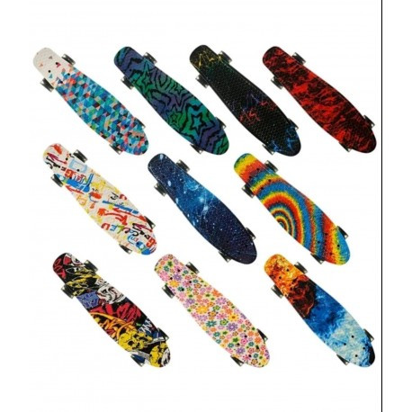 Пенніборд скейт 25, колеса PU світні до 80 кг двосторонній забарвлення