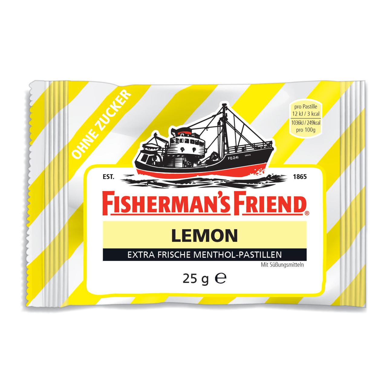 Льодяники Fisherman's Friend Lemon -  без цукру 25g