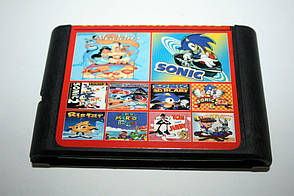 Картридж Sega 10в1 Super Mario Bros Sonic 6 Aladdin