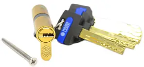 Циліндровий механізм Hard Lock K-серія ключ/ключ 70 мм 35х35 золото