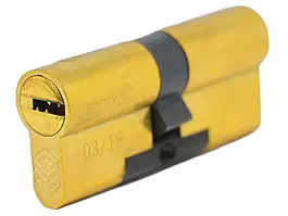 Циліндровий механізм Hard Lock K-серія ключ/ключ 70 мм 40х30 золото