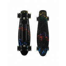 Пенніборд скейт 25, колеса PU світні до 80 кг двосторонній забарвлення, фото 3