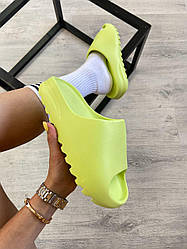 Жіночі шльопанці Adidas Yeezy Slide "Glow Green"