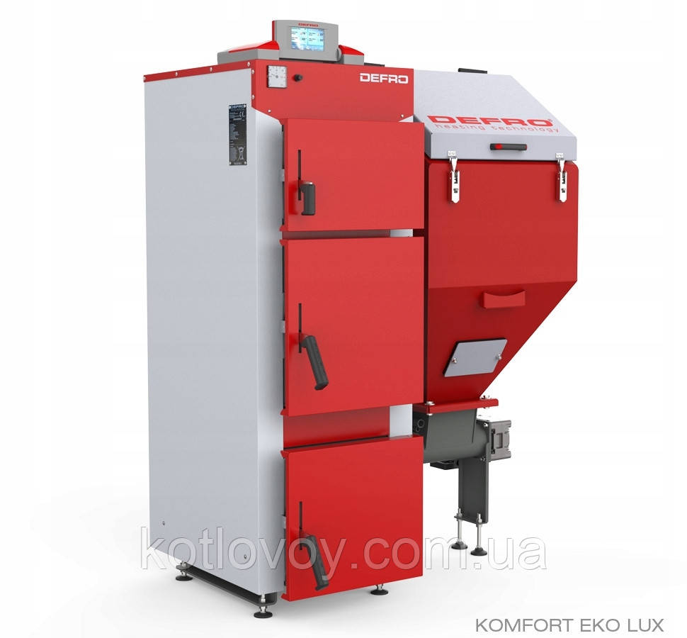 Твердопаливний котел з автоматичним подаванням палива Defro Komfort Eko Lux