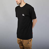 Чоловіча чорна футболка Stussy з принтом Стуссі Стасі Стильна молодіжна футболка хлопцю Розмір піідібрати