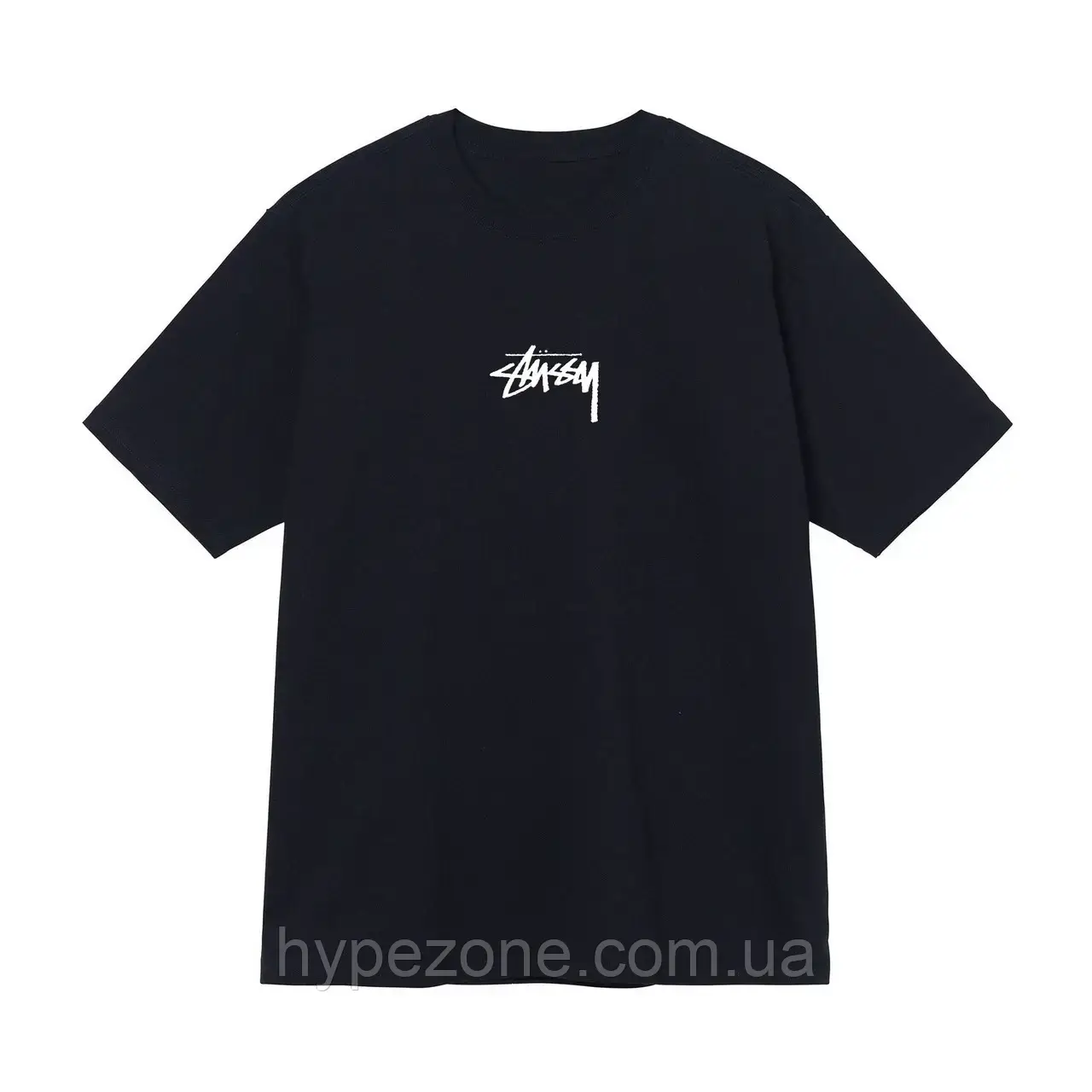 Чорна футболка Стасі Stussy з принтом Стуссі Стильна молодіжна футболка чоловіча Розмір піідібрати