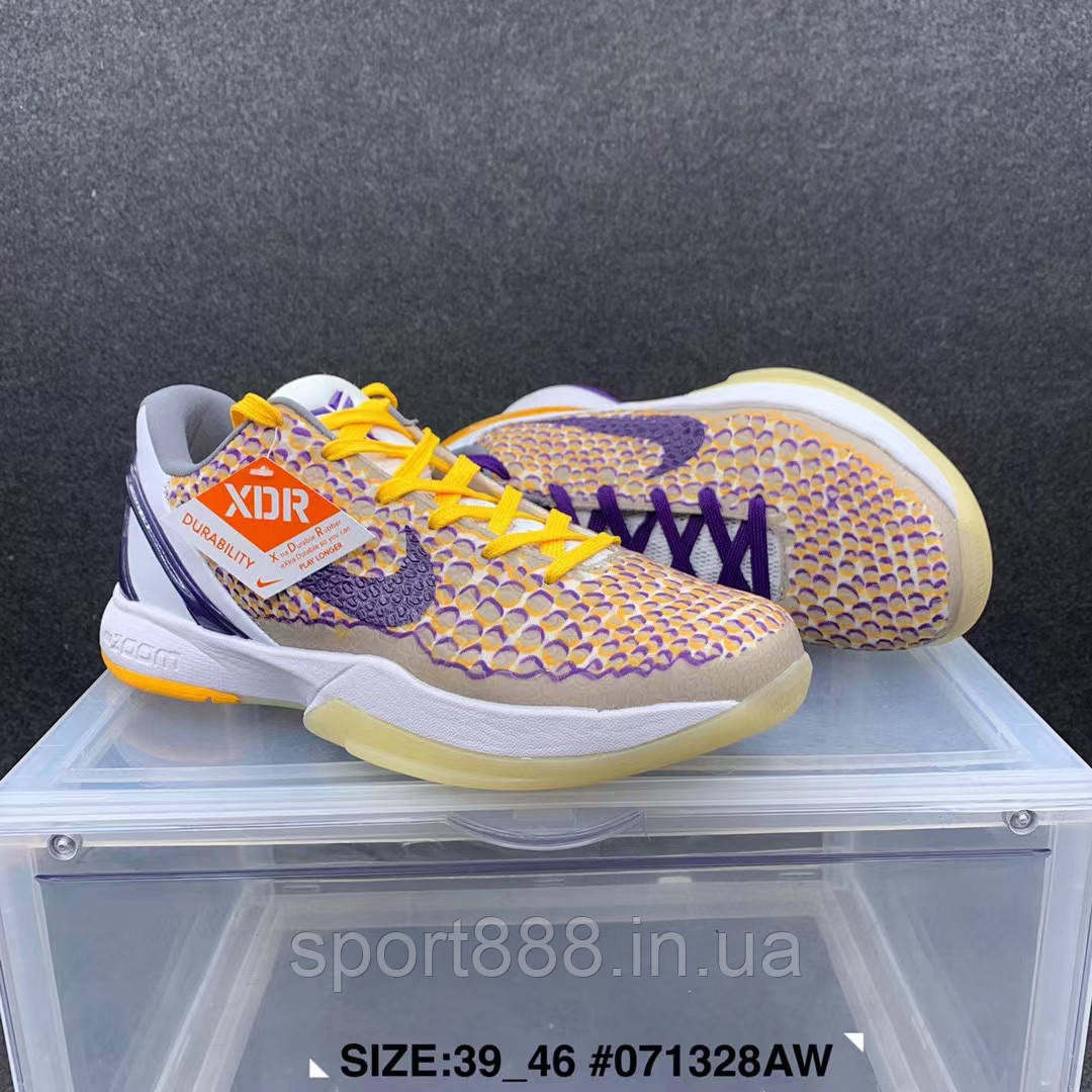 Eur36-46  Кобі 6 NIKE Zoom Kobe VI Protro Коби 3D Lakers чоловічі баскетбольні кросівки