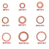 Набір із 100 щільних мідних кілець шайб, 9 видів, фото 3