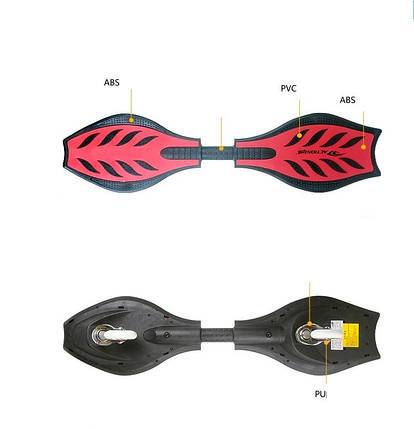 Рипстик 34 двоколісний з алюмінієвою рамою скейтборд скейт три кольори, фото 2