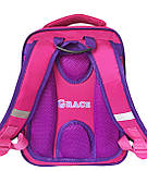 Каркасний шкільний рюкзак з ортопедичною спинкою для дівчинки 1 2 3 4 5 клас, яскравий рожевий портфель в школу, фото 6