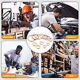 Набір з 280 щільних мідних кілець шайб, 12 видів, фото 5