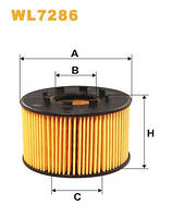 Масляный фильтр двигателя WIX FILTERS для автомобилей FORD, JAGUAR и др. (элемент масляного фильтра) WL7286