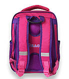 Каркасний шкільний рюкзак з ортопедичною спинкою для дівчинки 1 2 3 4 5 клас, яскравий рожевий портфель в школу, фото 5