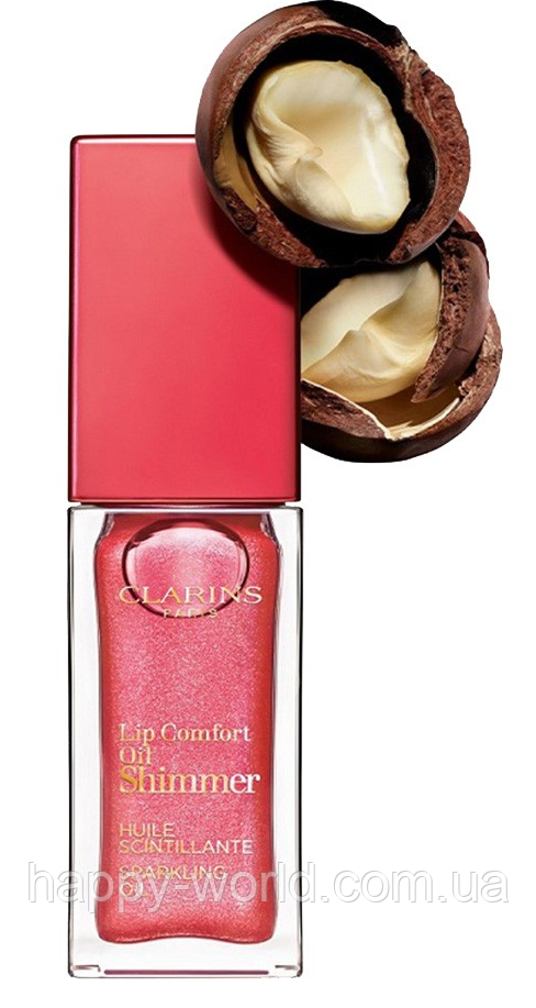 Масло-блеск для губ Clarins Lip Comfort Oil Shimmer 04 Intense Pink Lady - фото 1 - id-p1651001232