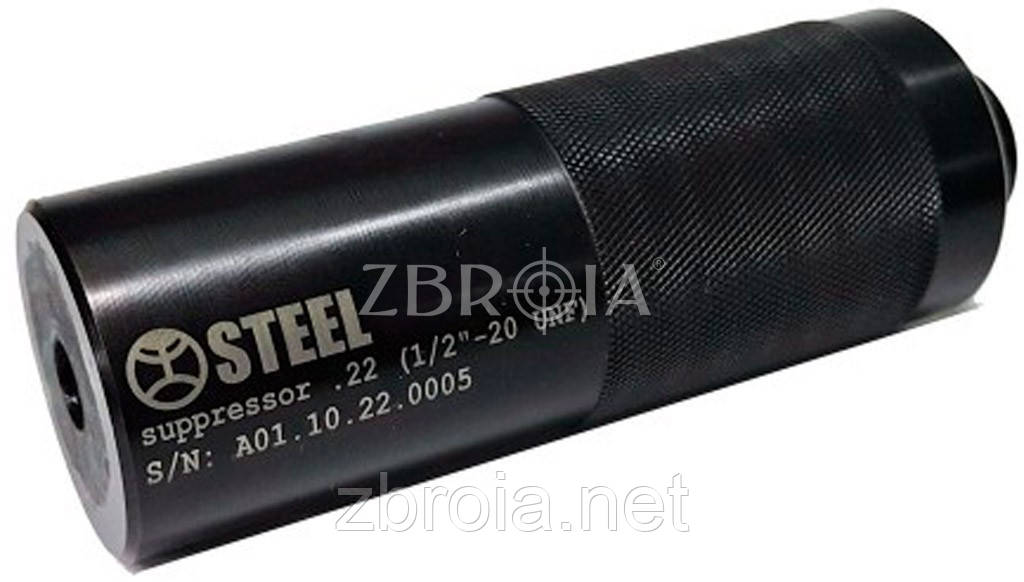 Глушник Steel Gen II кал. 22 LR. Резьба 1/2"-28 UNEF