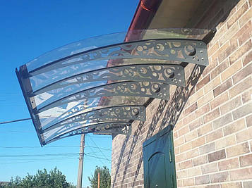 Дашок 4.05 x 1.5 м Style, металевий з монолітним полікарбонатом