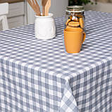 Скатертина з тефлоновим покриттям "Кліточка сіра" 1.2 м х 1.8 м, фото 3