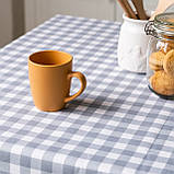 Скатертина з тефлоновим покриттям "Кліточка сіра" 1.2 м х 1.8 м, фото 2