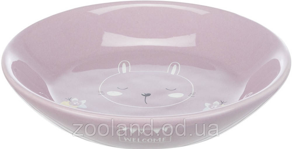 25128 Trixie Junior Керамічна миска для цуценят і кошенят рожева, 0,2 л/14см