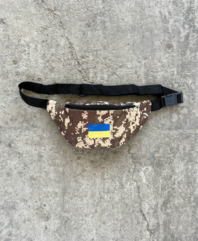 Камуфляжна бананка з прапором України, фото 1