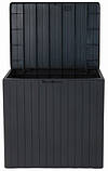 Ящик для зберігання City Box, скриня пластикова садова, 113 л, Сірий, фото 3