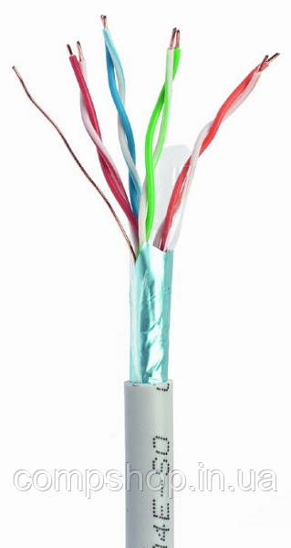 Кабель CAT 5e UTP Cablexpert (одножильний, екранований фольгою 100м) (FPC-5004E-SOL/100 ) (код 84027)