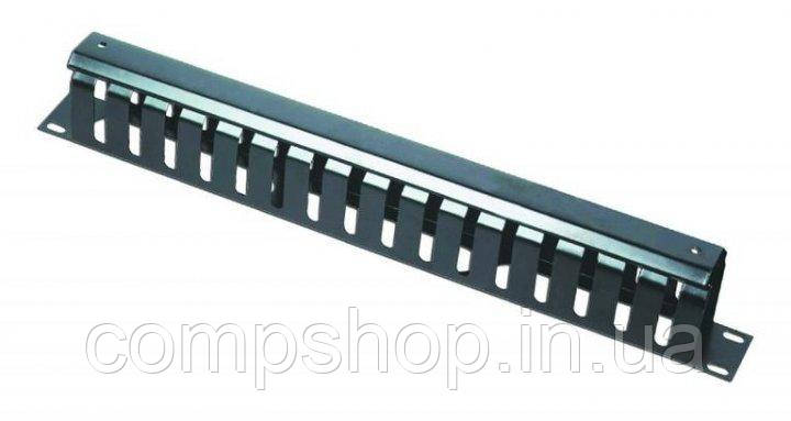Кабельний організатор 1U 19" із металевою кришкою Cablexpert 19C-CM2 (код 126084)