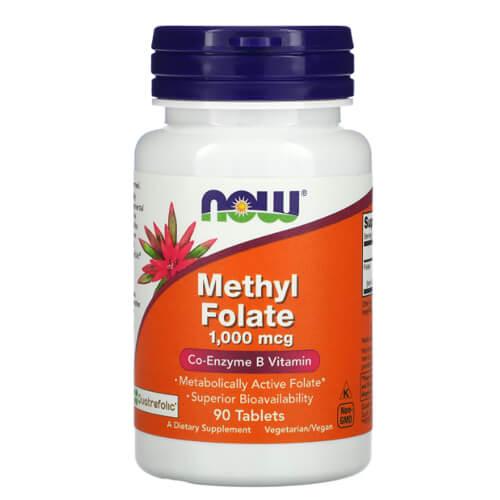 Фолієва кислота, NOW Methyl Folate 1000 мкг 90 таблеток