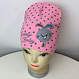 М 92561. Шапка подвійна для дівчинки вишивка-аплікація "SWEETY BABY" Vivatricko, 2-8 років, різні кольори, фото 4