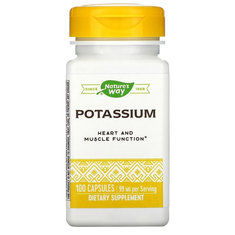 Nature's Way, калій, 99 мг, 100 капсул