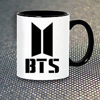 Чашка Лого BTS Bangtan Boys БТС Черная (7102)