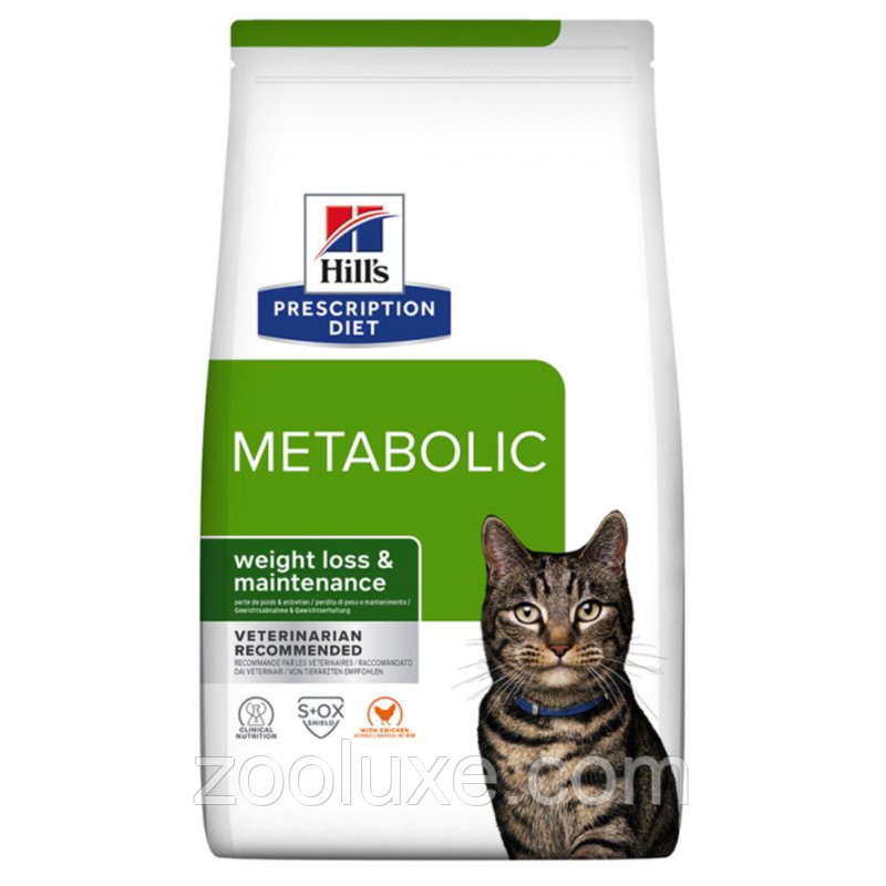 Hill's Metabolic Weight Loss & Maintenance Chicken 3 кг - корм для котів з куркою Hills