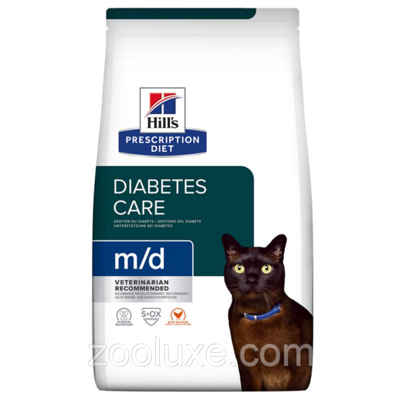 Hill's Diabetes Care m/d Chicken 3 кг - корм для котів з куркою Hills