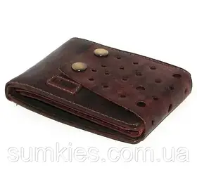 Шкіряний чоловічий гаманець портмоне Польща натуральна шкіра Wild N905-HP RUST