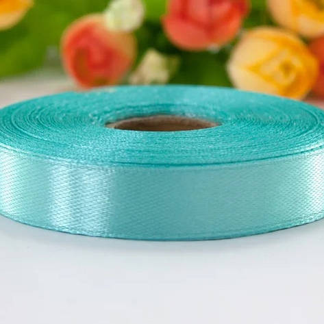 Атласна стрічка 12 мм (23 м.) тіфані, фото 1