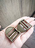 Пряжка трищілинна 25мм, Хакі №4, фото 3