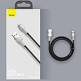 Кабель Baseus Cafule Metal Series USB-A to Lightning 2.4A 2m Black (CALJK-B01), фото 9