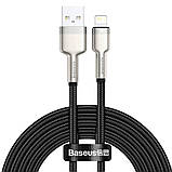 Кабель Baseus Cafule Metal Series USB-A to Lightning 2.4A 2m Black (CALJK-B01), фото 8