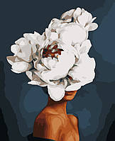 Картина по номерам девушка 50 х 60 см Елегантна квітка Artissimo PNХ0533 melmil