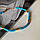 Анклет (браслет на ногу) з рисовими бірюзовими намистинами. Прикрашання для ніг. Цепочка на ногу, фото 4