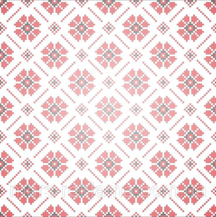 Вініловий фон (фотофон) студійний червоний орнамент для предметної зйомки